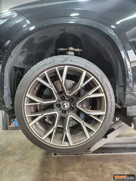 [부산휠도색][휠마스터] BMW X5M 컷팅휠 블랙유광 도색 / 부산 해운대 송정동