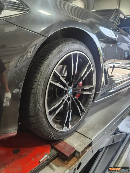 [휠마스터][부산휠도색] BMW 5 시리즈 블랙유광 휠도색 / 부산 해운대 송정동