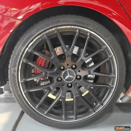 [부산휠복원][부산휠수리] CLA 45AMG 림끝 투톤 블랙 작업 / 부산 해운대 송정동