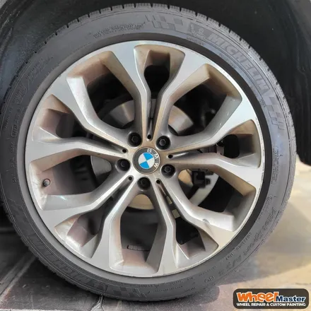 [부산휠복원][부산휠도색] BMW X6 컷팅휠 블랙유광 도색 / 부산 해운대 송정동