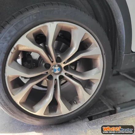 [부산휠복원][부산휠도색] BMW X6 컷팅휠 블랙유광 도색 / 부산 해운대 송정동