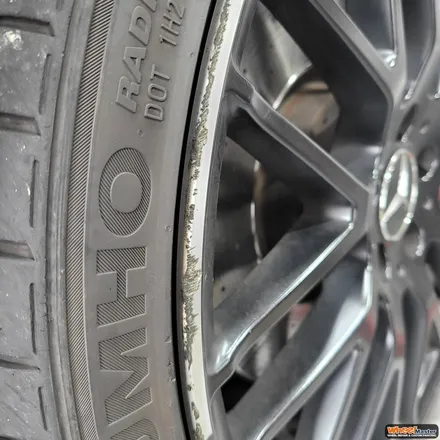 [부산휠복원][부산휠수리] CLA 45AMG 림끝 투톤 블랙 작업 / 부산 해운대 송정동