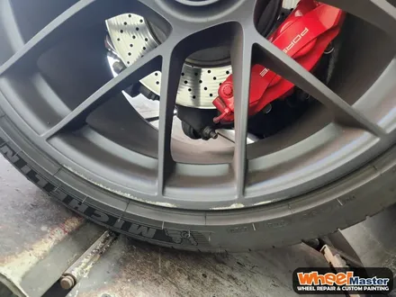 [부산휠도색][부산휠수리]포르쉐 911 카레라4 GTS 모델 블랙 반무광 도색 / 부산 해운대 송정동