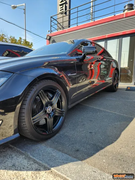 [부산휠복원][부산휠수리] 벤츠 CLS63 AMG 컷팅휠 블랙 반무광 도색 / 부산 해운대 송정동