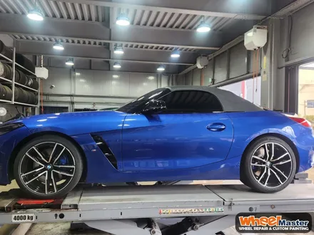 [부산휠도색][휠마스터] BMW Z4 컷팅휠 블랙유광 도색 / 부산 해운대 송정동