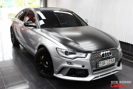 아우디 RS6 카스킨, 유광화이트 전체랩핑 - 장안동 코션 / 동대문,광진구,중랑구