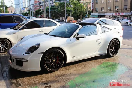 포르쉐 911 타르가 GTS 카스킨 : 사틴그레이 전체랩핑 - 장안동 코션 / 동대문,광진구,중랑구