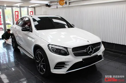 벤츠 GLC 쿠페 튜닝, 사틴블랙 전체랩핑 - 자동차랩핑 전문 장안동 코션 / 동대문,광진구,중랑구