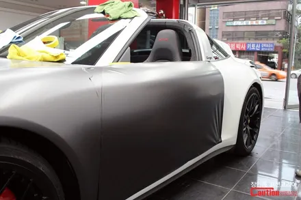 포르쉐 911 타르가 GTS 카스킨 : 사틴그레이 전체랩핑 - 장안동 코션 / 동대문,광진구,중랑구
