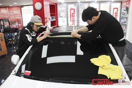 벤츠 C클래스 루프스킨으로 3M2080 유광블랙! / 동대문,광진구,중랑구