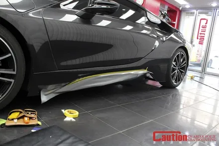 BMW i8 사틴실버 부분랩핑으로 파란색 포인트를 없애봐요~ / 동대문,광진구,중랑구