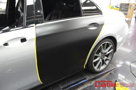 벤츠 E43 AMG 사틴다크 전체랩핑 / 동대문,광진구,중랑구