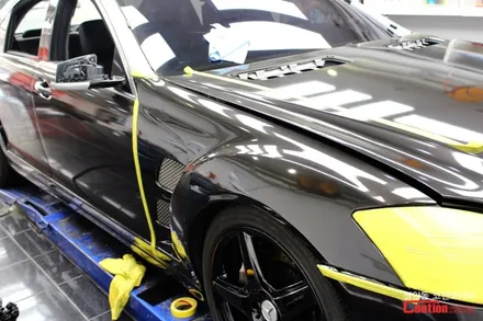 벤츠 S500 w221 올드카 랩핑, 유광블랙 전체랩핑 / 동대문,광진구,중랑구