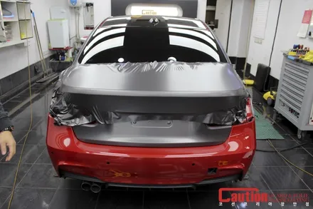 BMW (F30) 320d 엠텍 바디킷도 문제없는 사틴다크그레이 올랩핑 / 동대문,광진구,중랑구