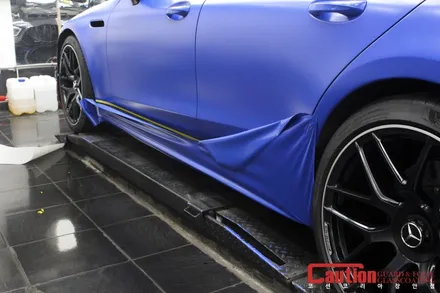AMG GT63s 눈에띄는 컬러, 이질적인 광택. 사틴다크블루 랩핑 / 동대문,광진구,중랑구
