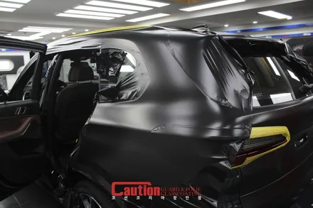 강북 사틴블랙 랩핑은 에이버리 SWF : BMW X5 전체 풀시공 / 동대문,광진구,중랑구