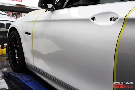 BMW 535D 펄화이트 전체랩핑 시공 - 카스킨 전문 장안동 코션 / 동대문,광진구,중랑구