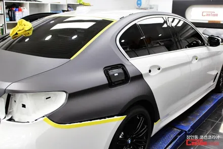 BMW 540i 무광 다크그레이 랩핑, 자동차 랩핑 전문 장안동 코션 / 동대문,광진구,중랑구