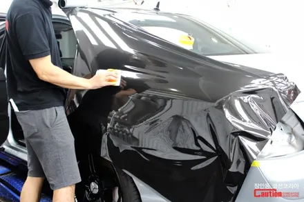 벤츠 S500 w221 올드카 랩핑, 유광블랙 전체랩핑 / 동대문,광진구,중랑구