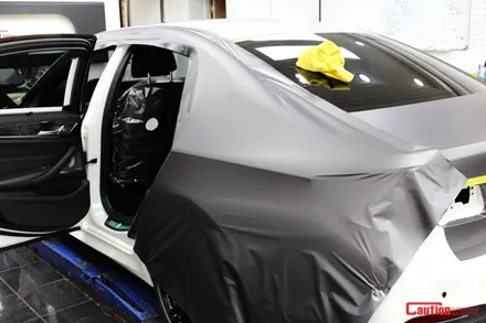 BMW 540i 무광 다크그레이 랩핑, 자동차 랩핑 전문 장안동 코션 / 동대문,광진구,중랑구