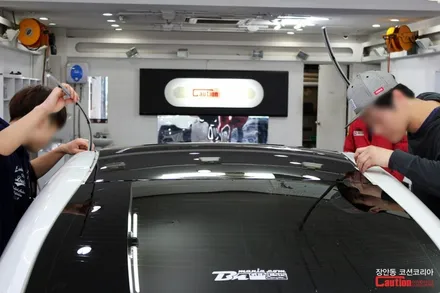 슈퍼카에도 잘 어울리는 하이그로시 루프스킨! 닛산 GT-R 탑폴리에 루프스킨 시공 - 장안동 코션 / 동대문,광진구,중랑구