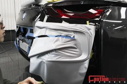BMW i8 사틴실버 부분랩핑으로 파란색 포인트를 없애봐요~ / 동대문,광진구,중랑구