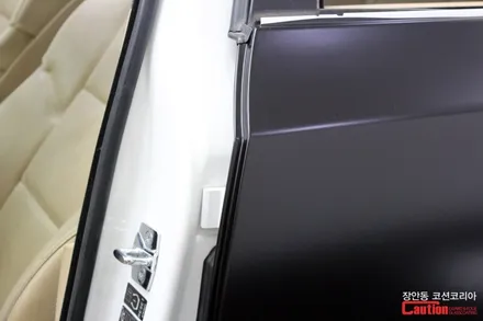 BMW 528i 사틴블랙 전체랩핑 시공, 자동차랩핑 전문 장안동 코션 / 동대문,광진구,중랑구