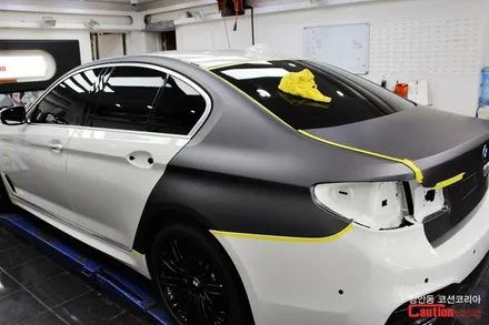 BMW 540i 무광 다크그레이 랩핑, 자동차 랩핑 전문 장안동 코션 / 동대문,광진구,중랑구