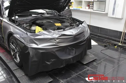 BMW (F30) 320d 실크같이 소프트한 사틴다크그레이 전체 랩핑 시공 / 동대문,광진구,중랑구