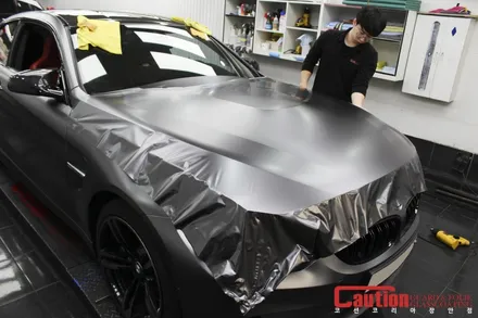 BMW M4 사틴다크그레이 전체랩핑 / 동대문,광진구,중랑구