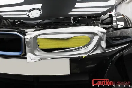 BMW i8 사틴실버 부분랩핑으로 파란색 포인트를 없애봐요~ / 동대문,광진구,중랑구