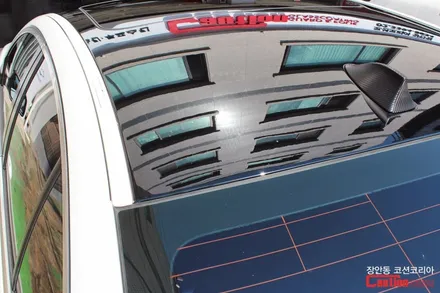 BMW 535d 루프스킨 시공, 뛰어난 내구성과 선명한 광택을 자랑하는 KPMF 탑폴리에 ! - 장안동 코션 / 동대문,광진구,중랑구