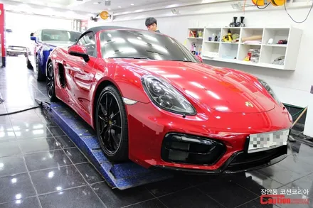 포르쉐 박스터 GTS 뒷범퍼 PPF 시공 - 장안동 코션 / 동대문,광진구,중랑구