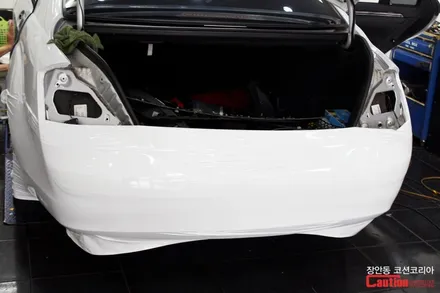 벤츠 w221 S500 카스킨, 유광화이트 전체랩핑 - 장안동 코션 / 동대문,광진구,중랑구