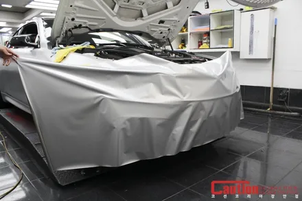BMW M4 사틴 알루미늄 화이트 전체랩핑 / 동대문,광진구,중랑구