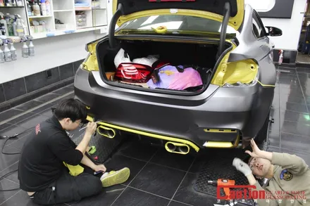 BMW M4 사틴다크그레이 전체랩핑 / 동대문,광진구,중랑구