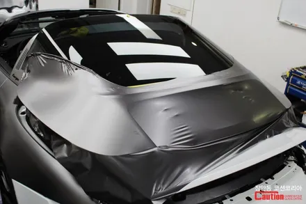 포르쉐 911 타르가 GTS 카스킨 : 사틴그레이 전체랩핑 - 장안동 코션 / 동대문,광진구,중랑구