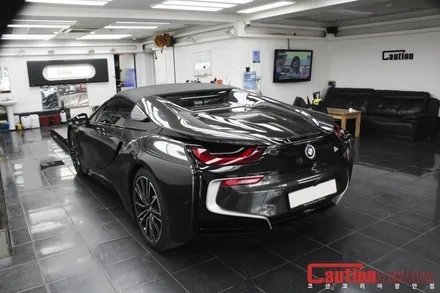 BMW i8 사틴실버 부분랩핑으로 파란색 포인트를 없애봐요~ / 동대문,광진구,중랑구