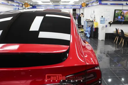 전복되지 않는 SUV. 테슬라 모델X의 카민레드 전체랩핑 / 동대문,광진구,중랑구