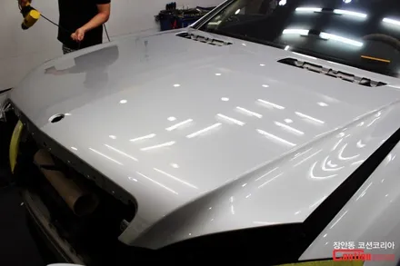 벤츠 w221 S500 카스킨, 유광화이트 전체랩핑 - 장안동 코션 / 동대문,광진구,중랑구