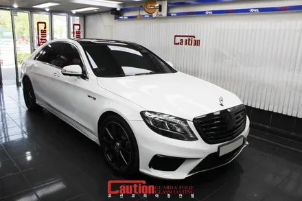 S63 AMG 가장 먼저 해야할 3M 유광화이트 전체랩핑 / 동대문,광진구,중랑구