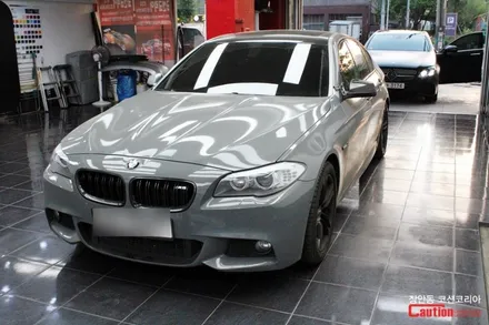 BMW 535D 펄화이트 전체랩핑 시공 - 카스킨 전문 장안동 코션 / 동대문,광진구,중랑구