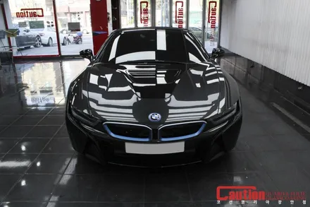 BMW i8 사틴실버 부분랩핑으로 파란색 포인트를 없애봐요~ / 동대문,광진구,중랑구
