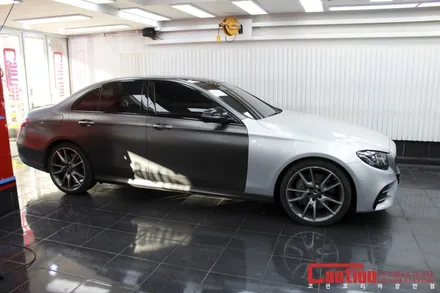 벤츠 E43 AMG 사틴다크 전체랩핑 / 동대문,광진구,중랑구