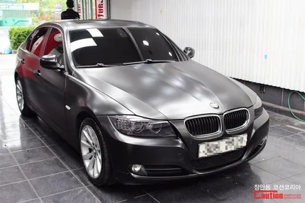 BMW 320i 카스킨 , 사틴블랙 전체랩핑 - 장안동 코션 / 동대문,광진구,중랑구