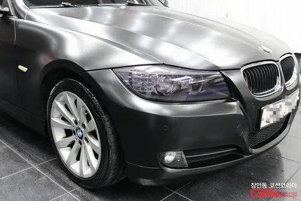 BMW 320i 카스킨 , 사틴블랙 전체랩핑 - 장안동 코션 / 동대문,광진구,중랑구