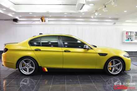 BMW 520d 카스킨 사틴옐로우 전체랩핑 - 장안동 코션 / 동대문,광진구,중랑구