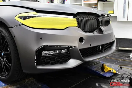 BMW 540i 무광 다크그레이 랩핑, 자동차 랩핑 전문 장안동 코션 / 동대문,광진구,중랑구