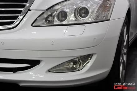 벤츠 w221 S500 카스킨, 유광화이트 전체랩핑 - 장안동 코션 / 동대문,광진구,중랑구