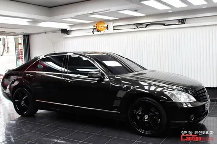 벤츠 S500 w221 올드카 랩핑, 유광블랙 전체랩핑 / 동대문,광진구,중랑구